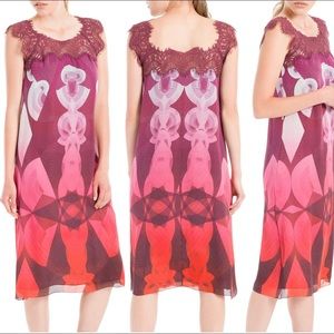 Max Studio Digitally Printer Silk Charmeuse Dress, Size M